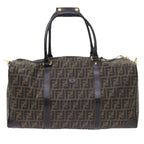 FENDI Zucca Canvas Boston Bag 2way Black Brown54154