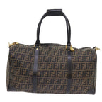 FENDI Zucca Canvas Boston Bag 2way Black Brown54154