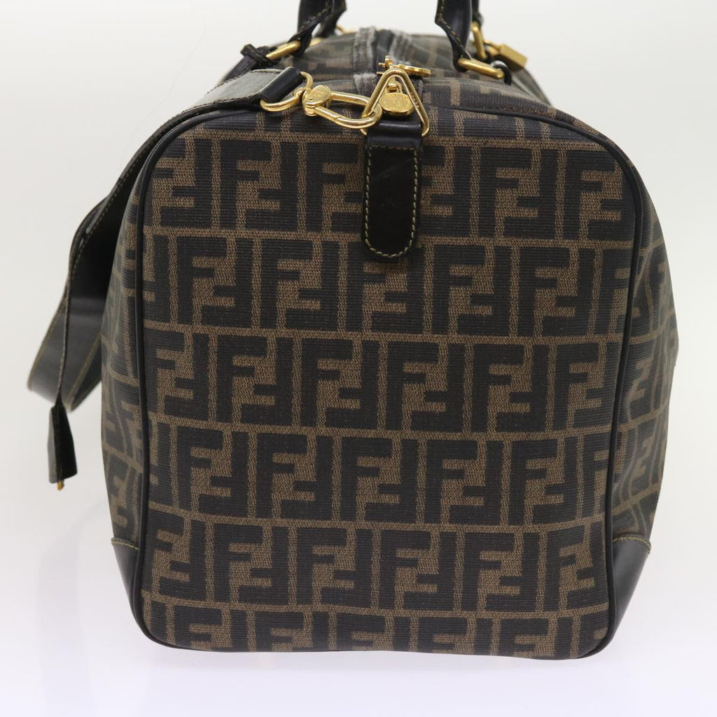 FENDI Zucca Canvas Boston Bag 2way Black Brown54154