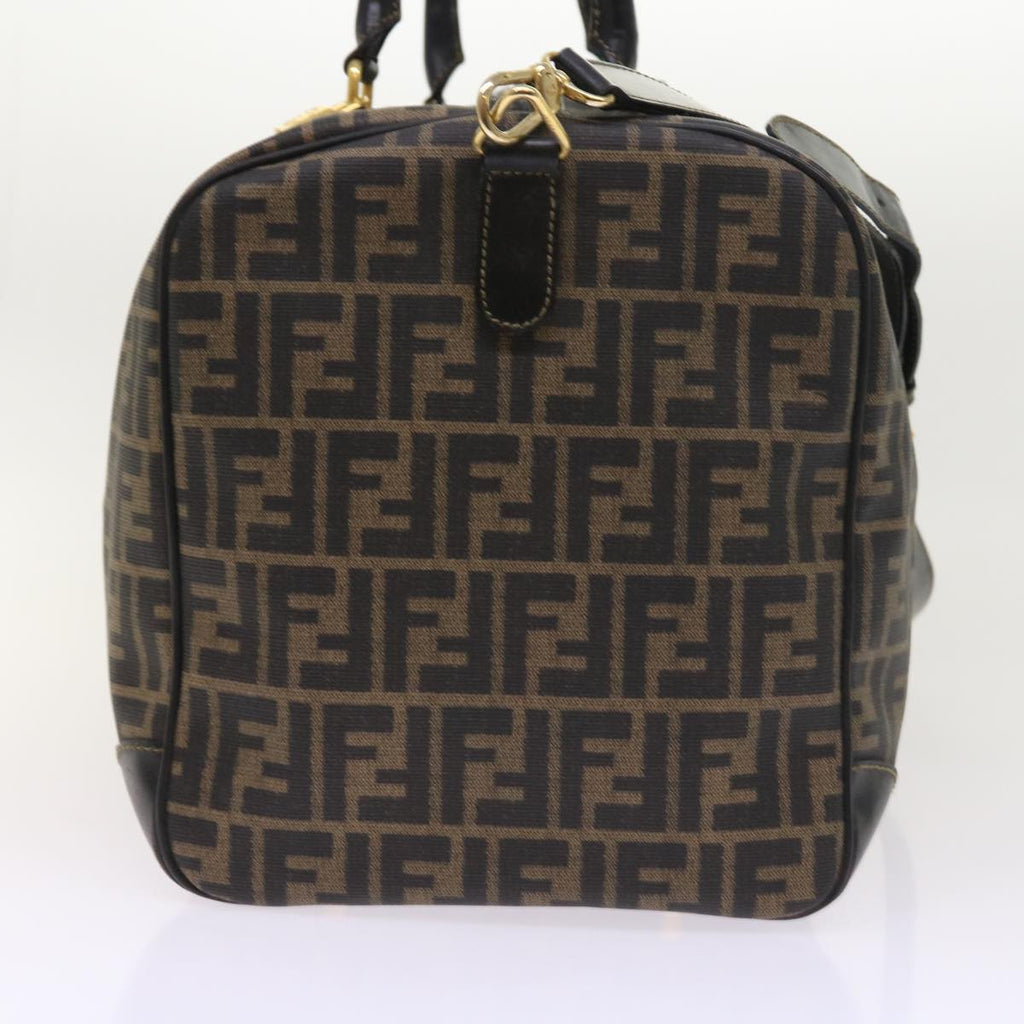 FENDI Zucca Canvas Boston Bag 2way Black Brown54154