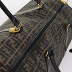 FENDI Zucca Canvas Boston Bag 2way Black Brown54154