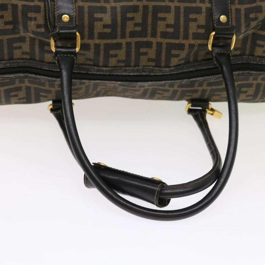 FENDI Zucca Canvas Boston Bag 2way Black Brown54154
