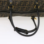 FENDI Zucca Canvas Boston Bag 2way Black Brown54154