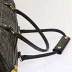 FENDI Zucca Canvas Boston Bag 2way Black Brown54154