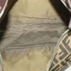 FENDI Zucca Canvas Mamma Baguette Shoulder Bag Black Brown54169
