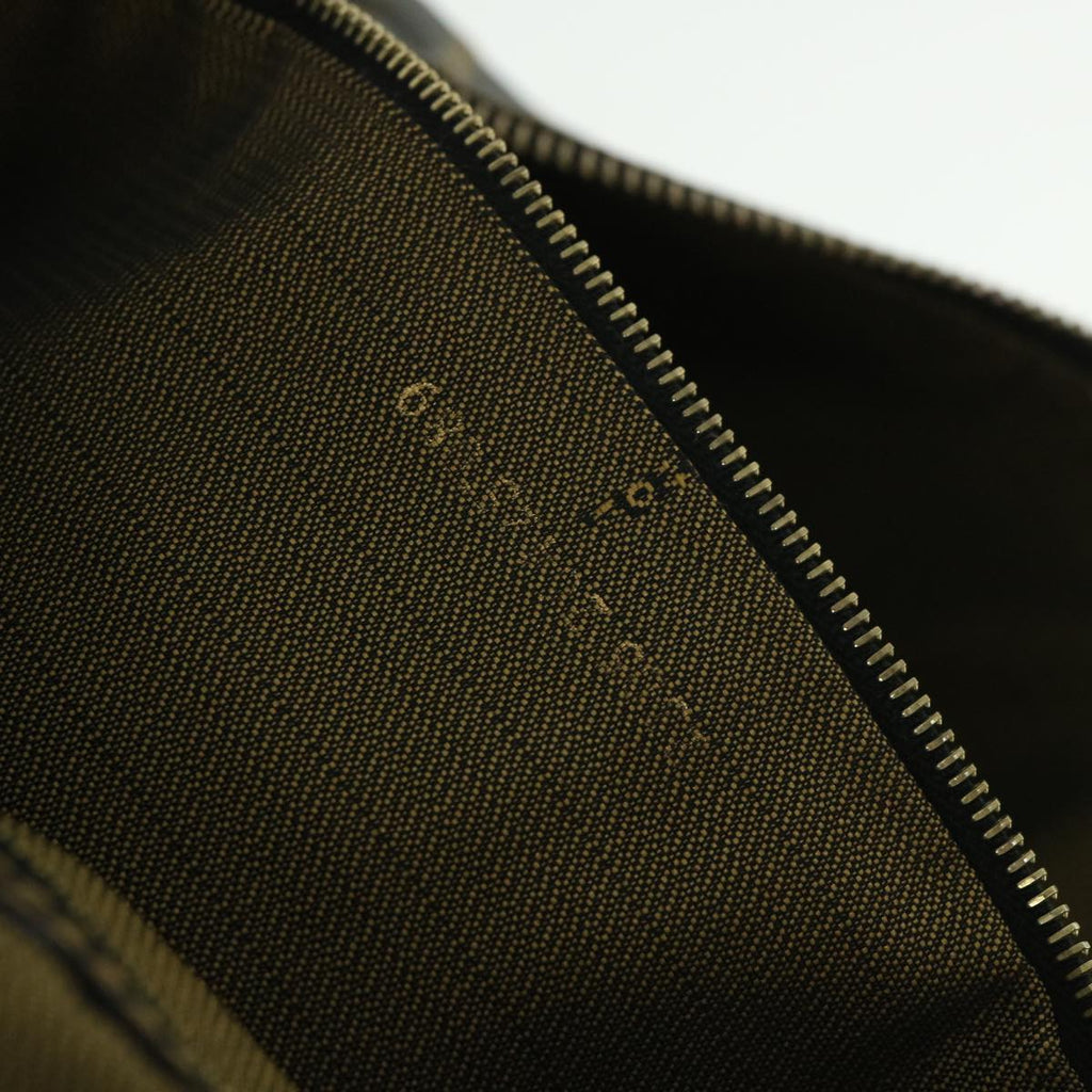 FENDI Zucca Canvas Mamma Baguette Shoulder Bag Black Brown54169