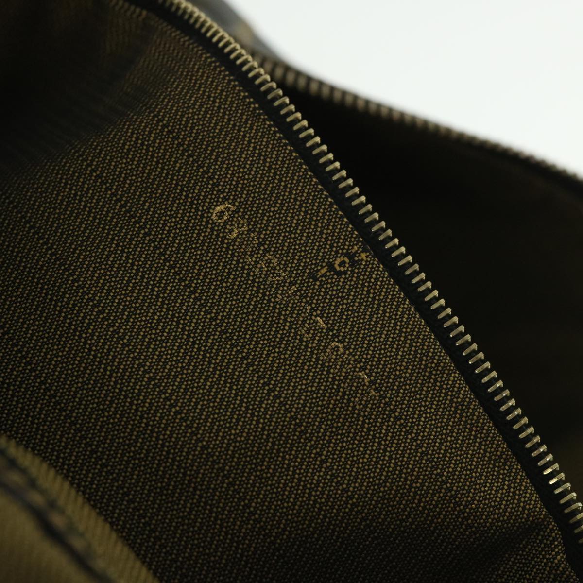 FENDI Zucca Canvas Mamma Baguette Shoulder Bag Black Brown54169