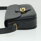 CELINE Shoulder Bag Leather Black  54184