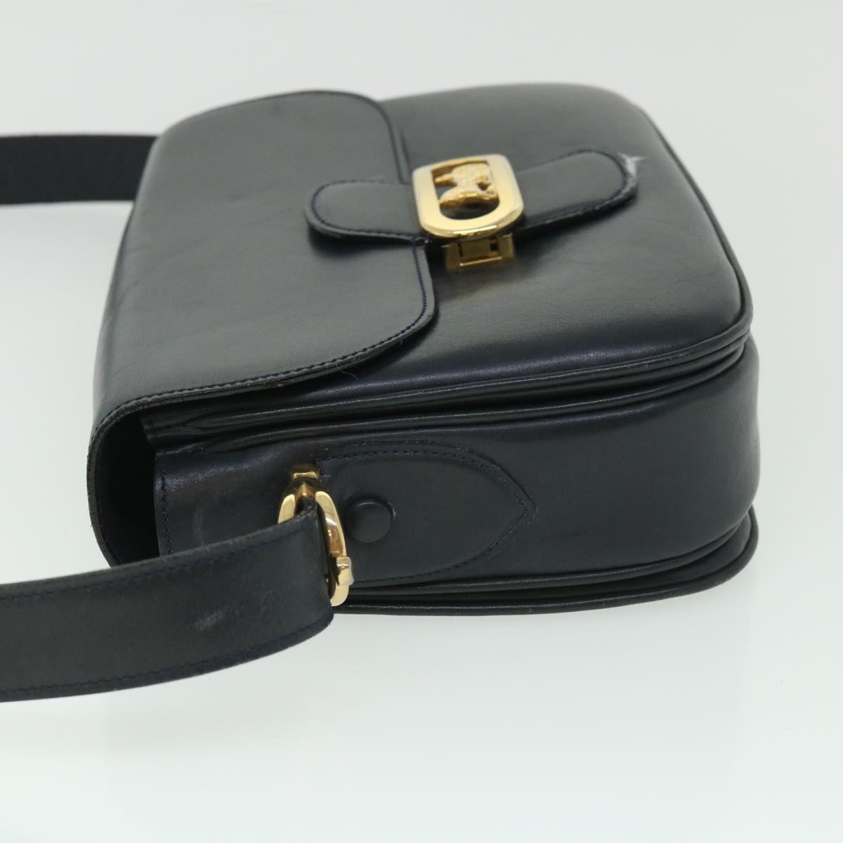 CELINE Shoulder Bag Leather Black  54184
