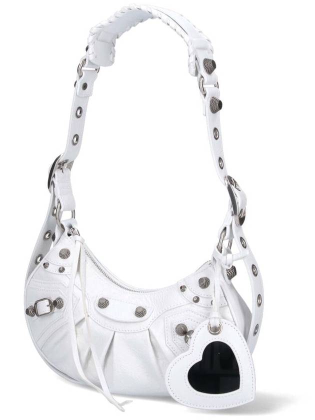 Balenciaga Le Cagole XS Lambskin Shoulder Bag White