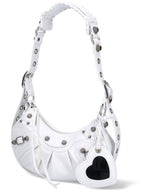 Balenciaga Le Cagole XS Lambskin Shoulder Bag White