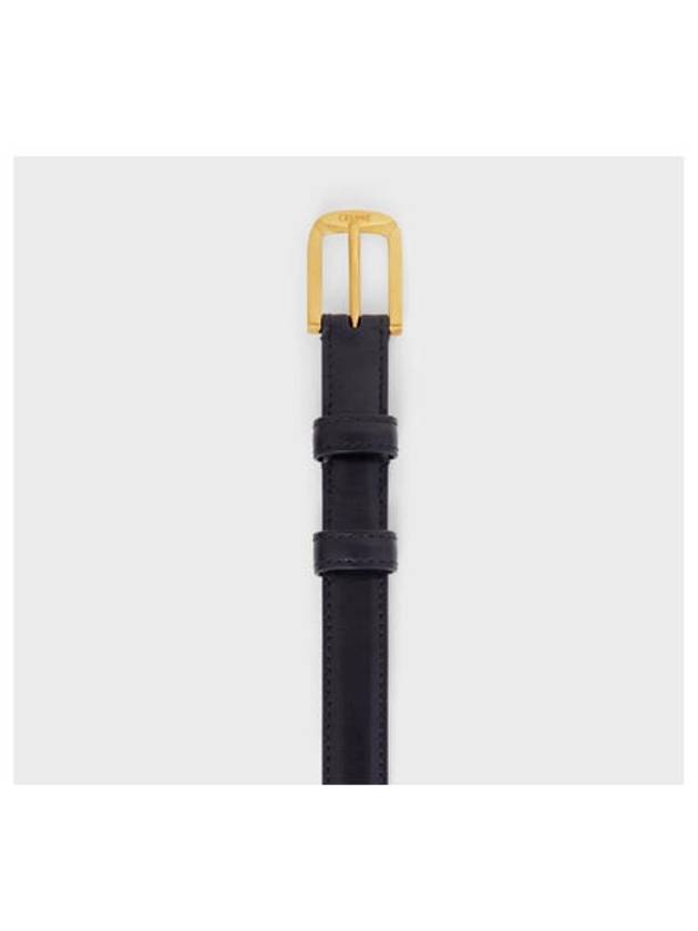 CELINE 18mm Triomphe Taurillon Leather Belt Black