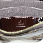 FENDI Zucchino Canvas Shoulder Wallet Enamel Brown54463