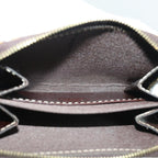 FENDI Zucchino Canvas Shoulder Wallet Enamel Brown54463