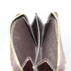 FENDI Zucchino Canvas Shoulder Wallet Enamel Brown54463