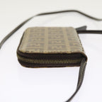 FENDI Zucchino Canvas Shoulder Wallet Enamel Brown54463
