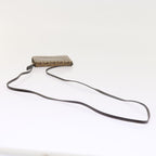 FENDI Zucchino Canvas Shoulder Wallet Enamel Brown54463