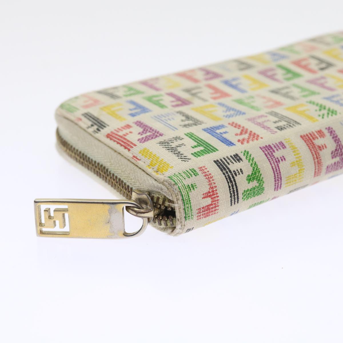 FENDI Zucchino Canvas Long Wallet Multicolor54465