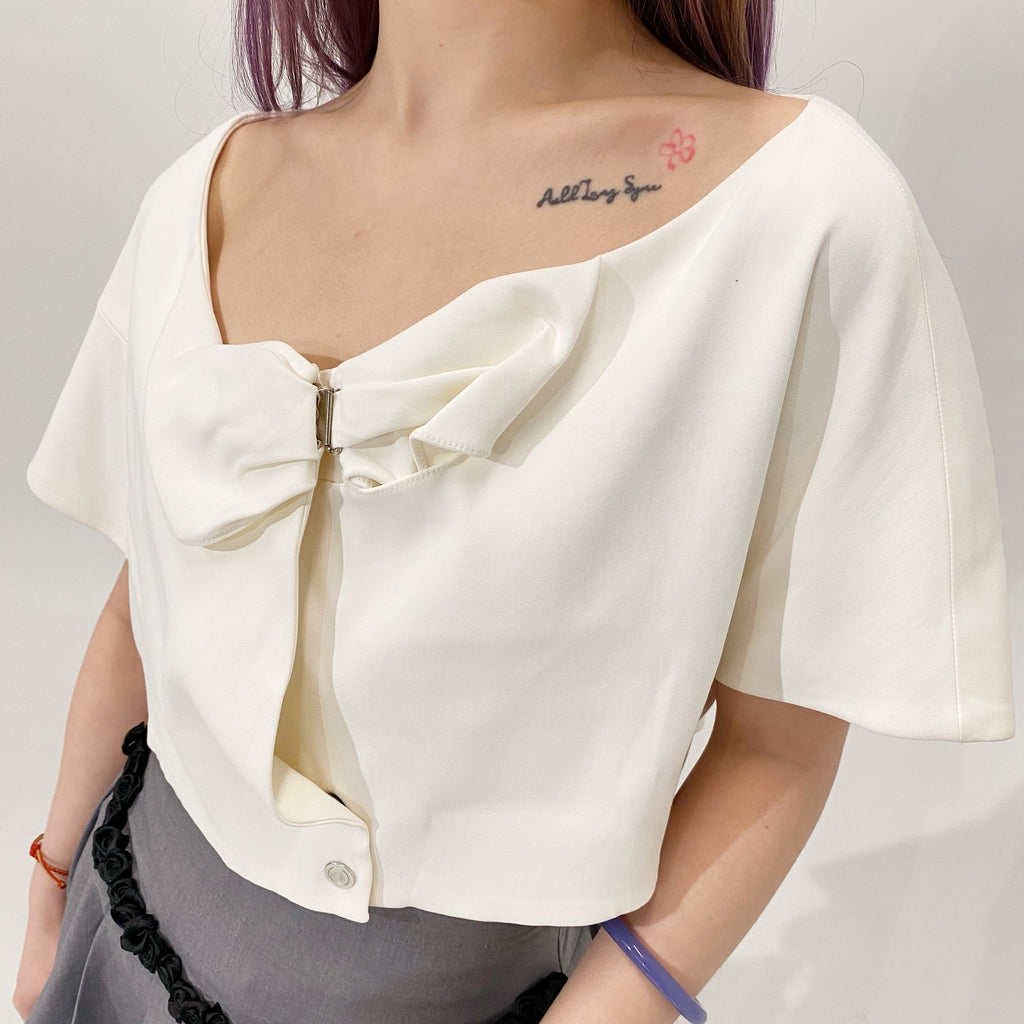 Chloe White Bow Shirt