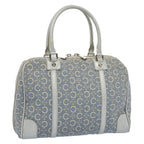 CELINE C Macadam Canvas Hand Bag Light Blue  54505