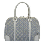 CELINE C Macadam Canvas Hand Bag Light Blue  54505