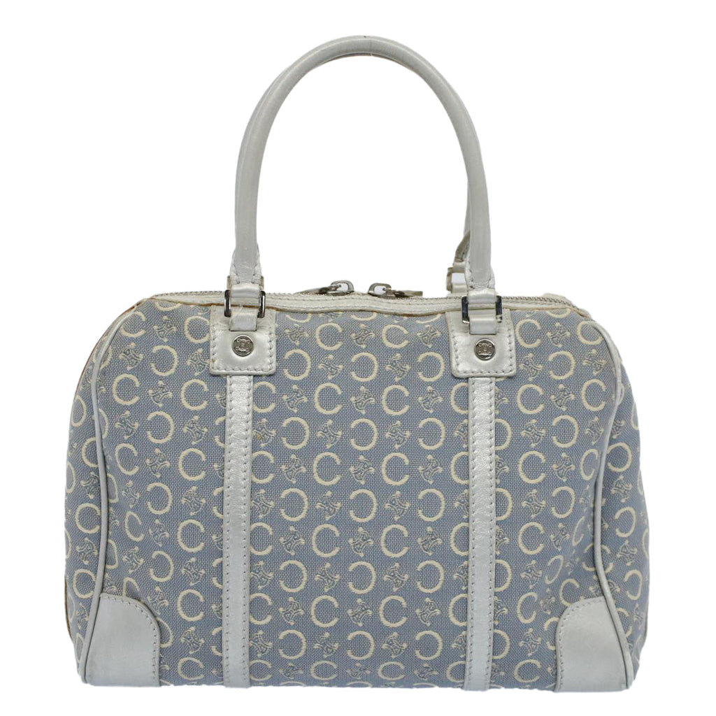 CELINE C Macadam Canvas Hand Bag Light Blue  54505