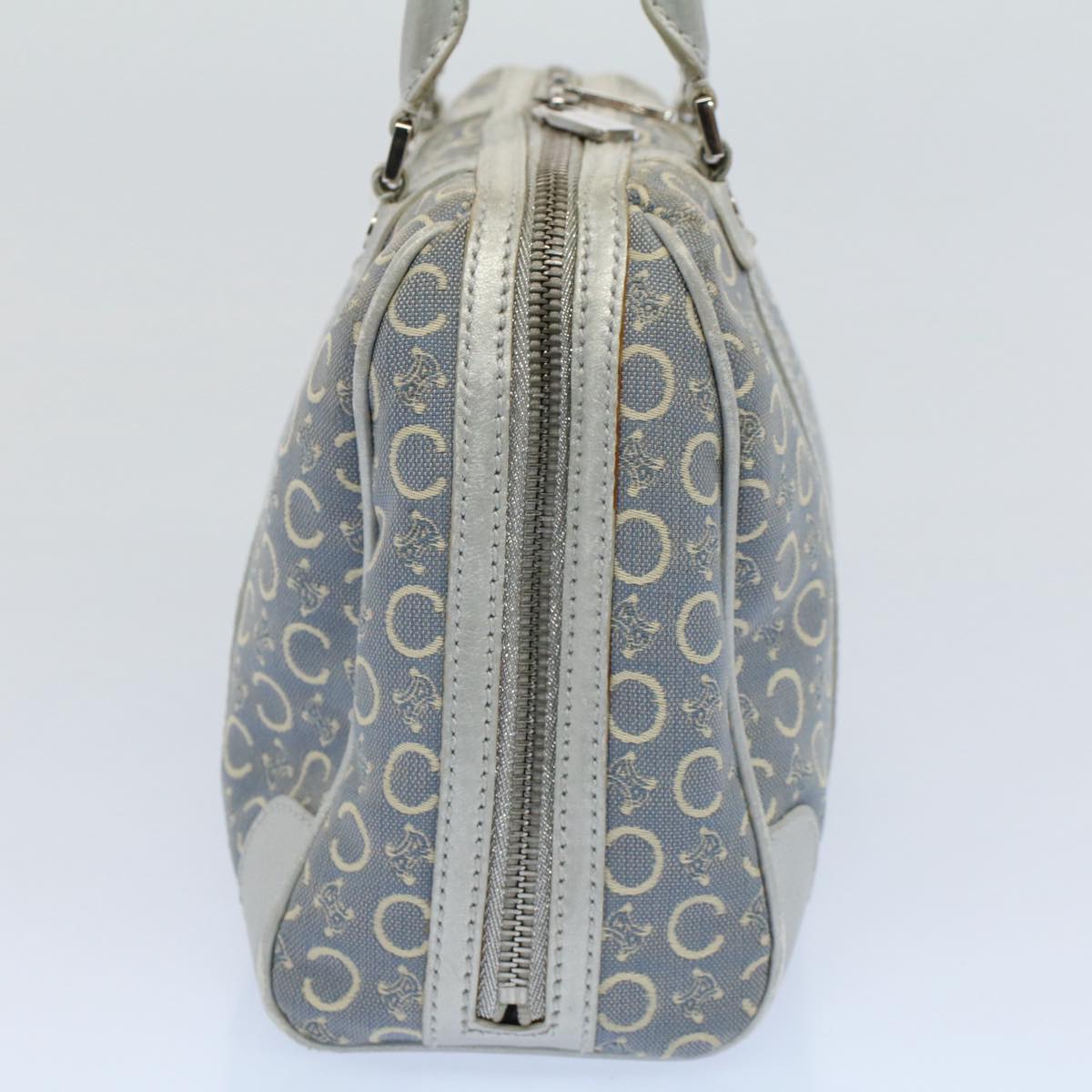 CELINE C Macadam Canvas Hand Bag Light Blue  54505
