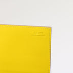 FENDI Chain Shoulder Long Wallet Leather Yellow Brown54537