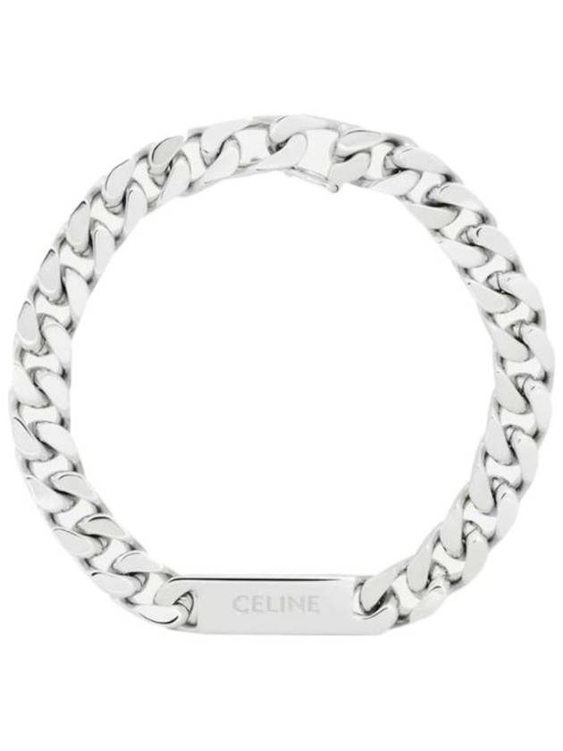 CELINE Gourmette Rhodium Finish Bracelet Silver