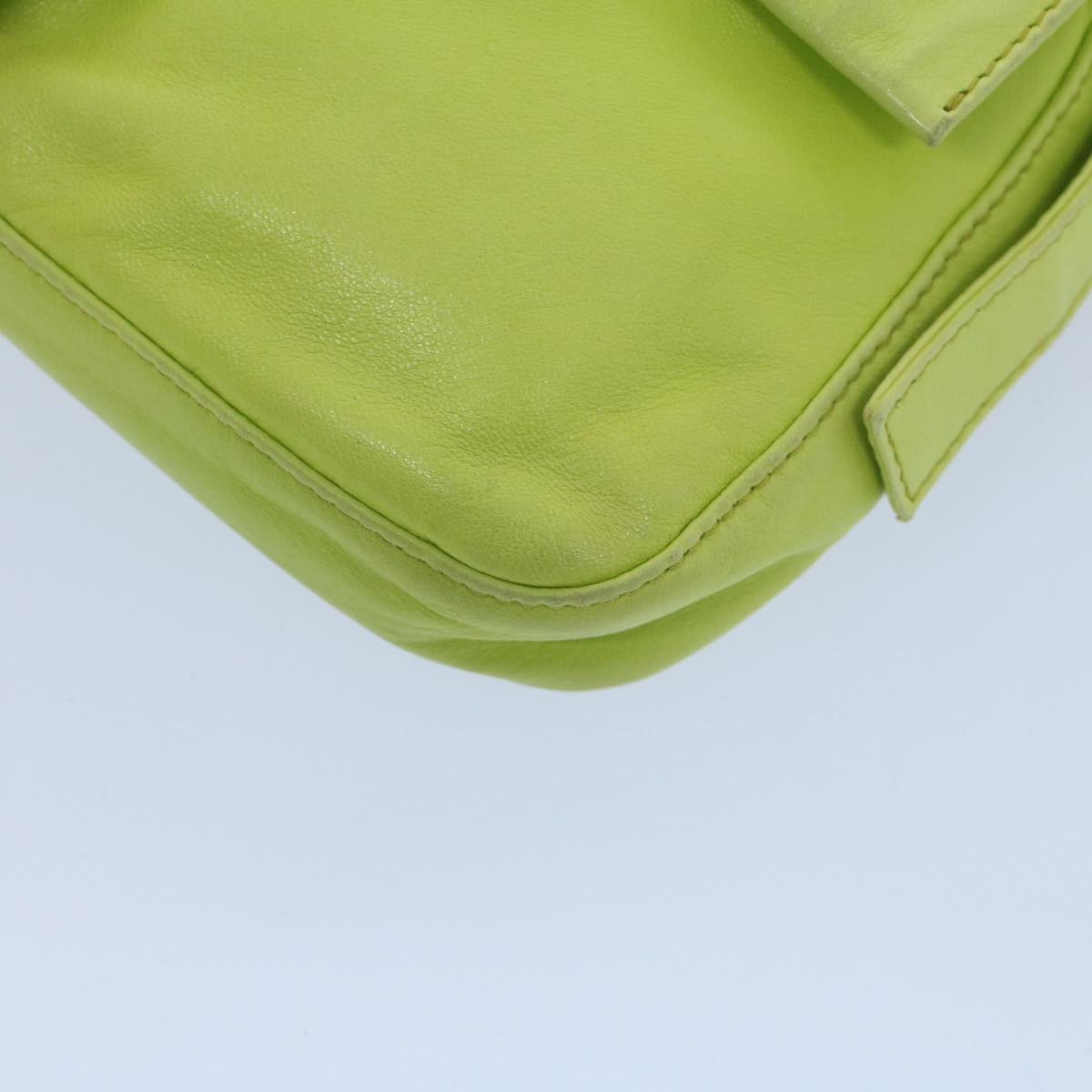 FENDI Mamma bucket Shoulder Bag Leather Green 2318 26424 00854704