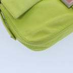 FENDI Mamma bucket Shoulder Bag Leather Green 2318 26424 00854704
