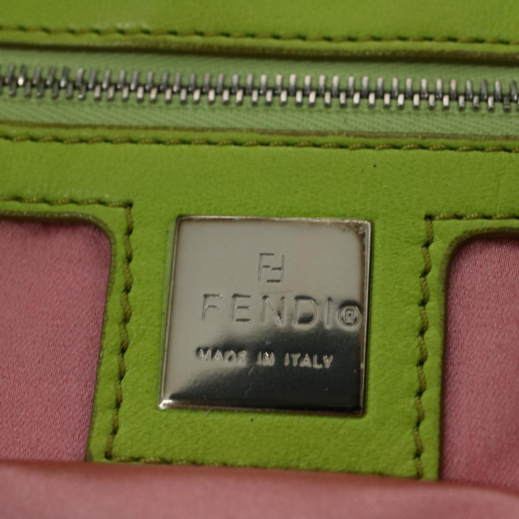 FENDI Mamma bucket Shoulder Bag Leather Green 2318 26424 00854704