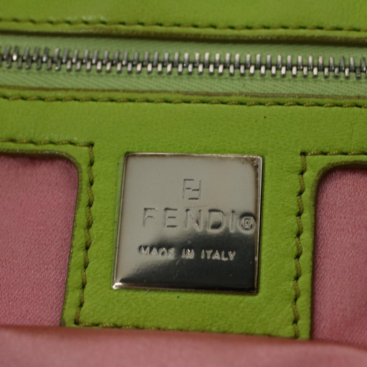 FENDI Mamma bucket Shoulder Bag Leather Green 2318 26424 00854704