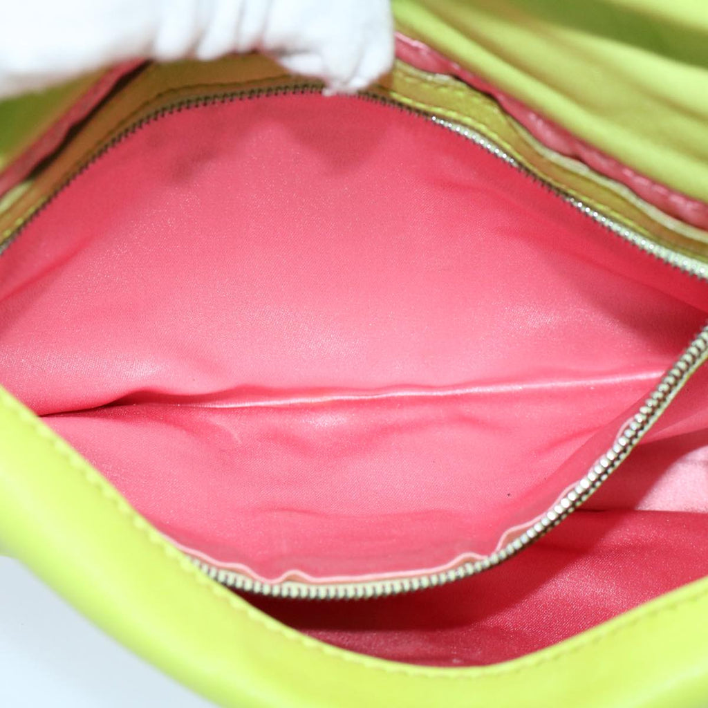FENDI Mamma bucket Shoulder Bag Leather Green 2318 26424 00854704