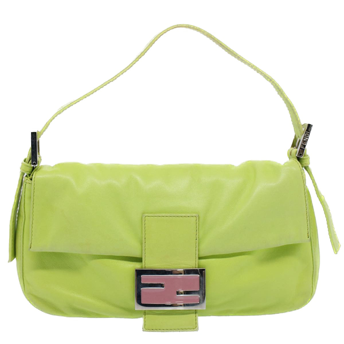 FENDI Mamma bucket Shoulder Bag Leather Green 2318 26424 00854704