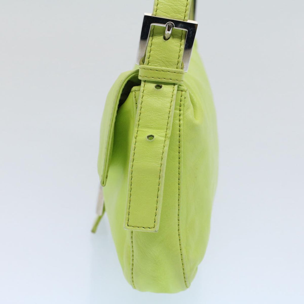 FENDI Mamma bucket Shoulder Bag Leather Green 2318 26424 00854704