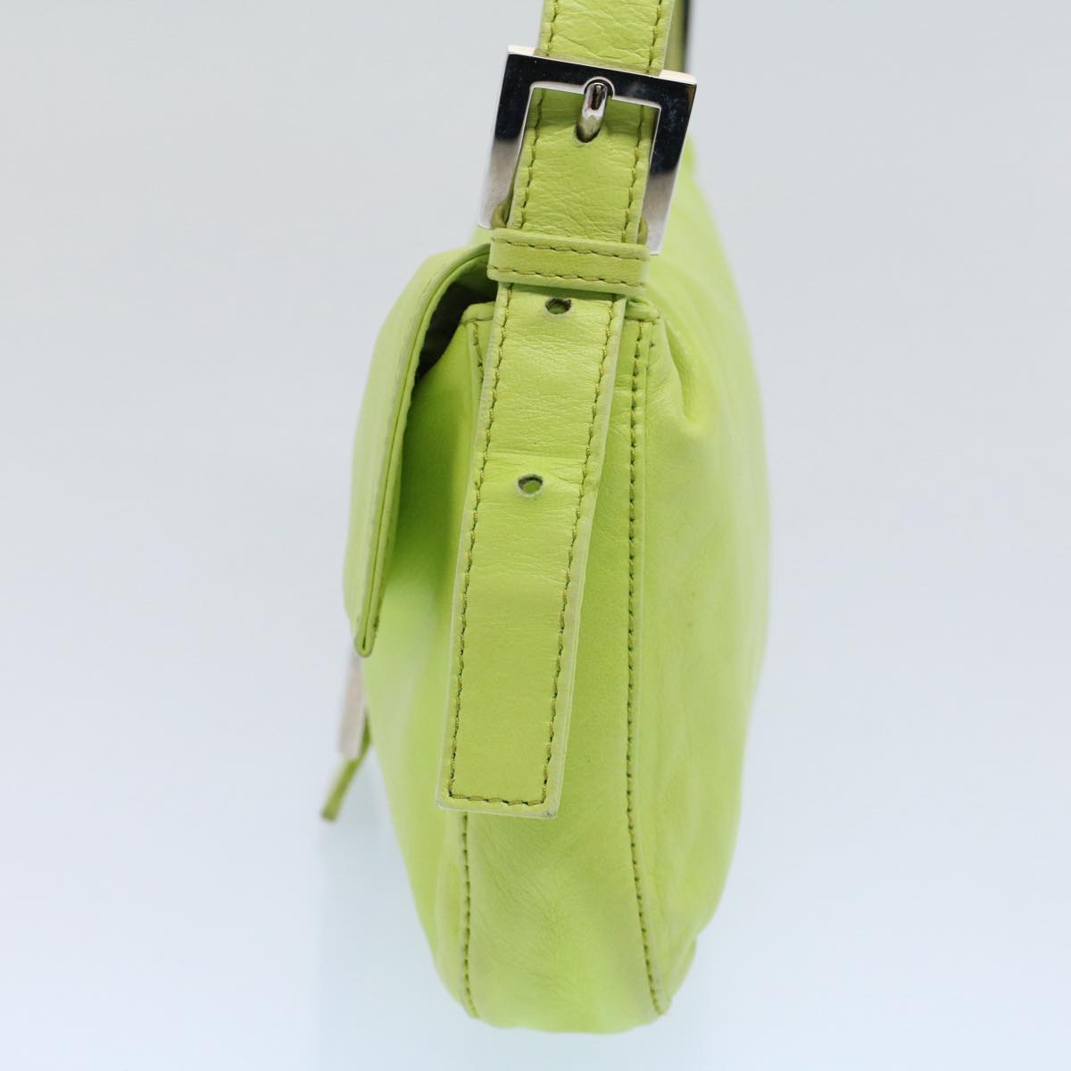 FENDI Mamma bucket Shoulder Bag Leather Green 2318 26424 00854704