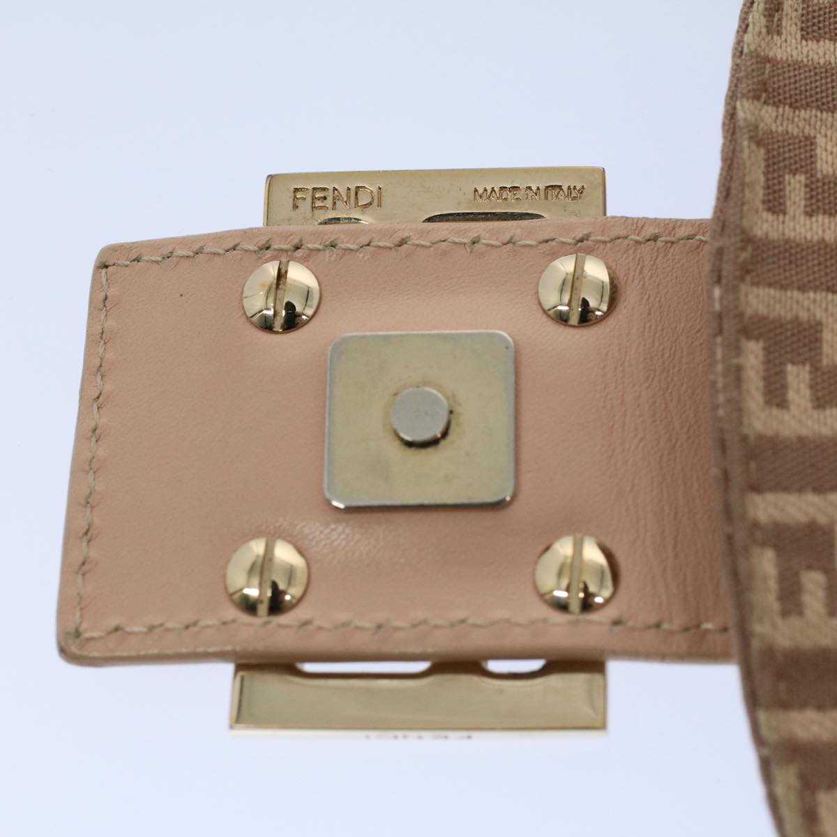 FENDI Zucchino Canvas Mamma bucket Hand Bag Beige54705