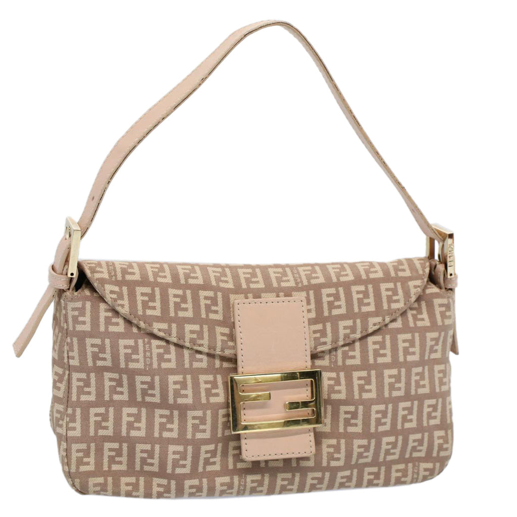 FENDI Zucchino Canvas Mamma bucket Hand Bag Beige54705