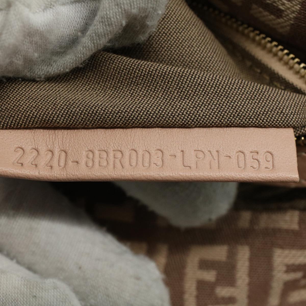 FENDI Zucchino Canvas Mamma bucket Hand Bag Beige54705