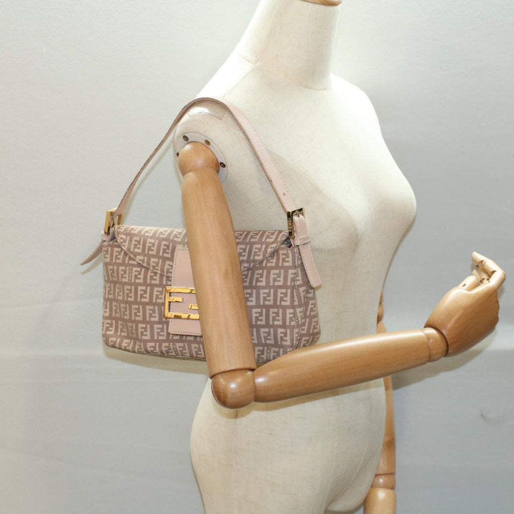 FENDI Zucchino Canvas Mamma bucket Hand Bag Beige54705