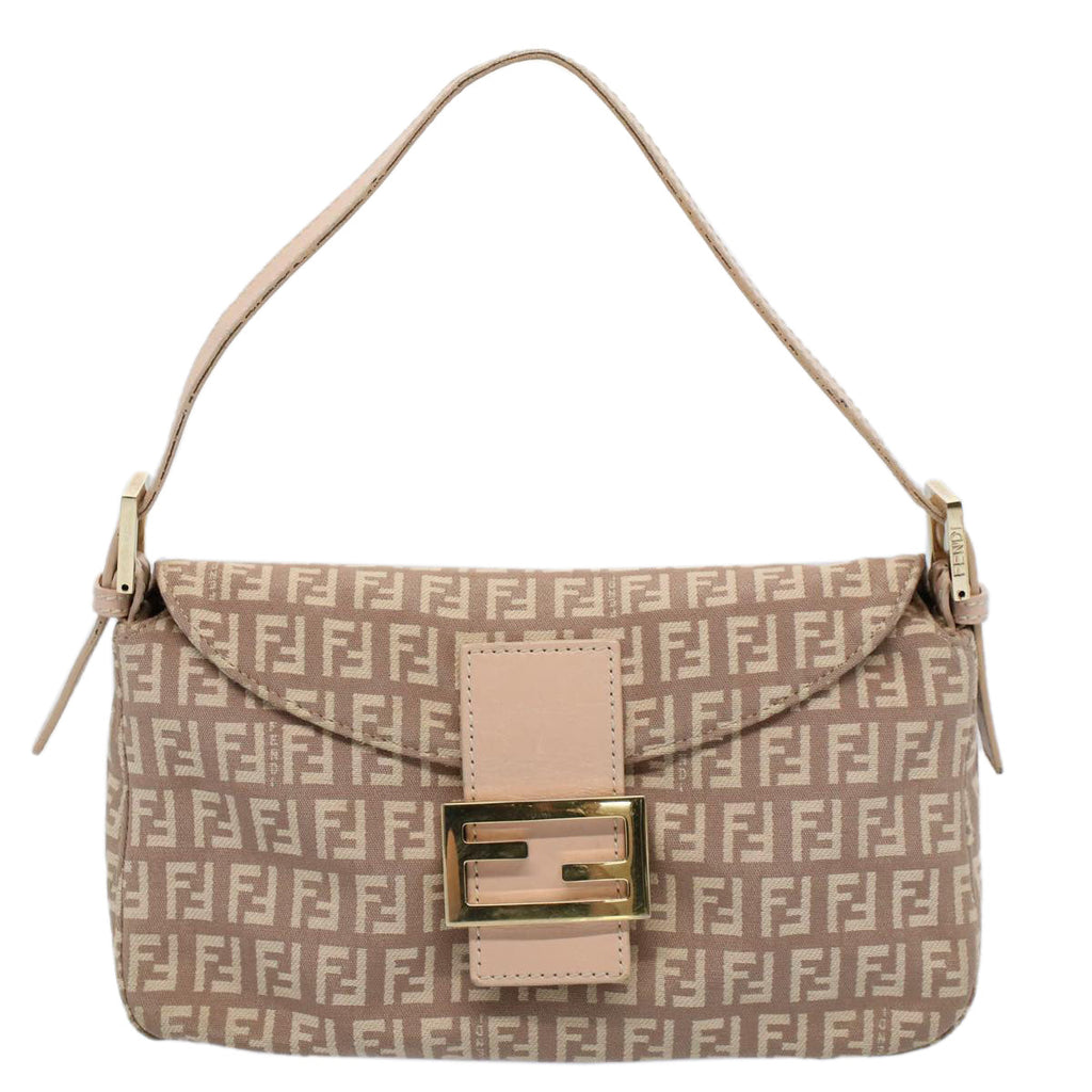 FENDI Zucchino Canvas Mamma bucket Hand Bag Beige54705