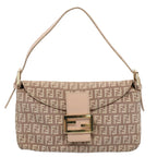 FENDI Zucchino Canvas Mamma bucket Hand Bag Beige54705
