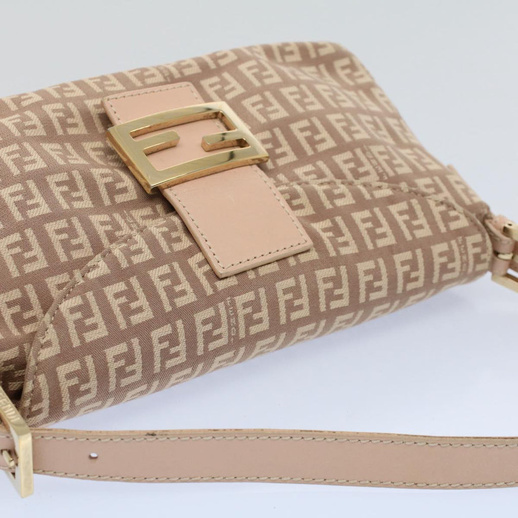 FENDI Zucchino Canvas Mamma bucket Hand Bag Beige54705