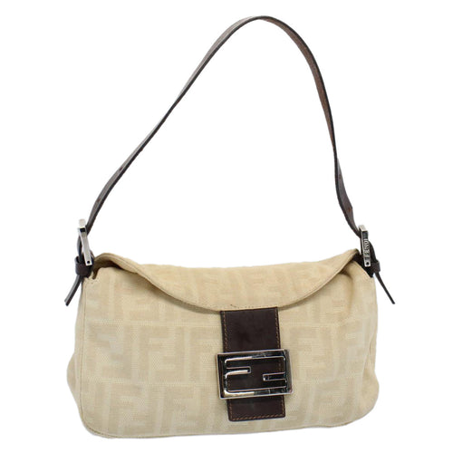 FENDI Zucca Canvas Mamma bucket Shoulder Bag Beige54706