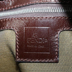 FENDI Zucca Canvas Mamma Baguette Shoulder Bag Black Brown54707