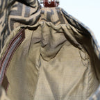 FENDI Zucca Canvas Mamma Baguette Shoulder Bag Black Brown54707