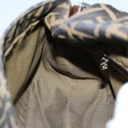 FENDI Zucca Canvas Mamma Baguette Shoulder Bag Black Brown54707