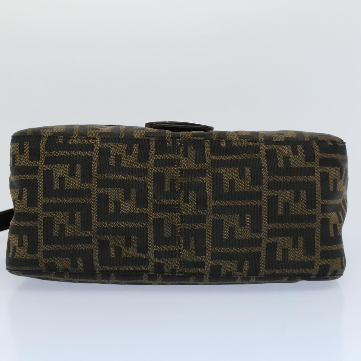 FENDI Zucca Canvas Mamma Baguette Shoulder Bag Black Brown54707