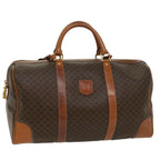 CELINE Macadam Canvas Boston Bag PVC Leather Brown  54715